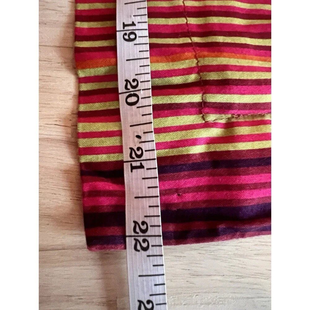 IKEA Andrea Satin Pink Yellow Orange Purple Stripes standard pillow sham case